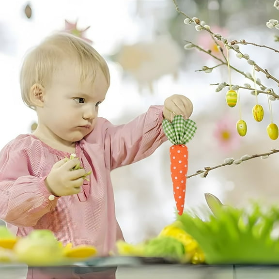 3Pcs Easter Fabric Carrot under $5! Yrmaups Easter Fabric Carrot Decoration, Plush Carrot Ornaments for Table, Shelf, Basket Fillers, Spring Home Decor, Party Centerpiece, Festive Tray Arrangement