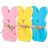 3Pcs Wooden Easter Bunny Rabbit Tabletop Ornaments - Home & Office ...