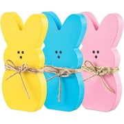 3Pcs Easter Decorations Bunny Tabletop Centerpieces-Indoor Easter Decoration for Spring Home Office Farmhouse Gift