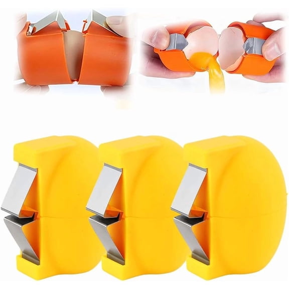 3Pcs Egg Shell Opener, 2026 New Handheld Egg Shell Opener, Eggs Separator Tools for Raw and Hard Boiled Eggs Peeler Shell Remover, Stainless Steel Eggshell Breaker Eggs Shell Cutter