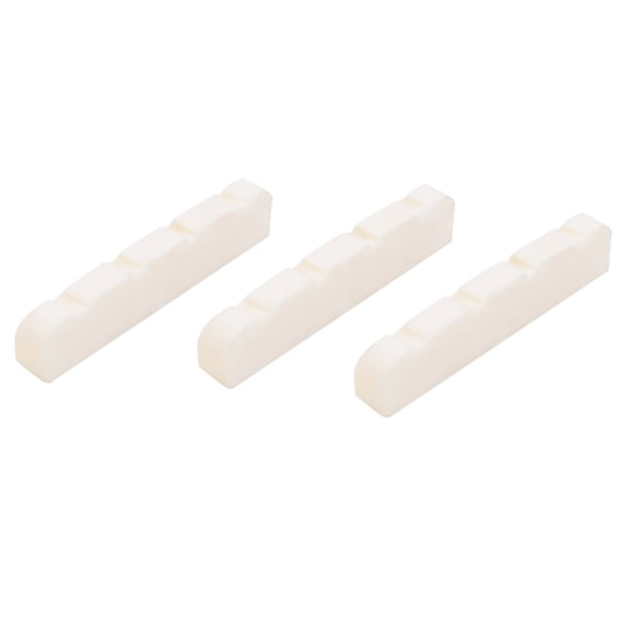 3Pcs Electric Bass Nut Beef Bone Flat?Bottomed Pre?Slotted Musical Instrument Accessories