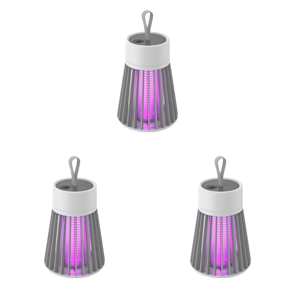 3Pcs Electric Bug Zapper Outdoor, Rechargeable Mosquito Lamp with Hanging Loop, Portable Mosquito Killer for Indoor Outdoor Home Camp, Fly Zapper, Fly Traps, Mosquito Zapper