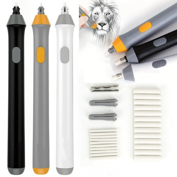 3Pcs Electric Eraser under $5! Yannianjz Electric Eraser, Artist Eraser, Drafting Eraser, Drawing Eraser, Sketching Eraser, Battery Eraser, Fine Tip Eraser, Eraser Pen, Art Supply Eraser