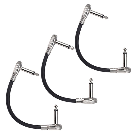 3Pcs Electric Guitar Effect Pedal Patches Cable Cord Right Angles Pedal Board Cables Musical Instrument Accessories