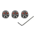 3Pcs Electric Guitar Skull Knobs Metal Volume Tone Head Cap Bass