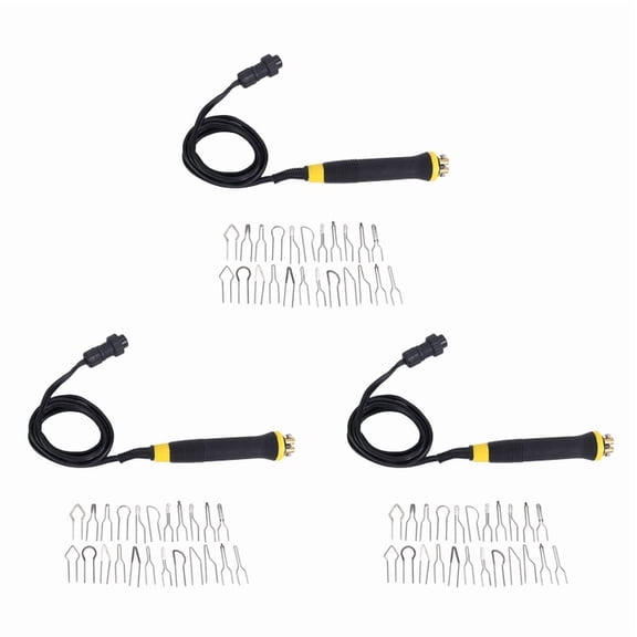 3Pcs Electrocautery Pen Pyrography Machine Handle Solder Tip 69Pcs for Gourd,Plank,Leather,Bark,3 x Pyrograph pen 69 x Solder tip,Black & Silver