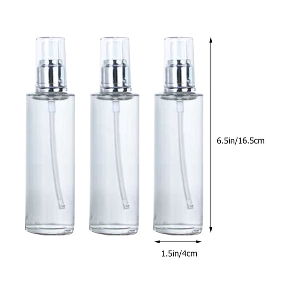 Raindrops Portable Glass Cosmetic Bottles with Empty Pump for Storage Use 100ml