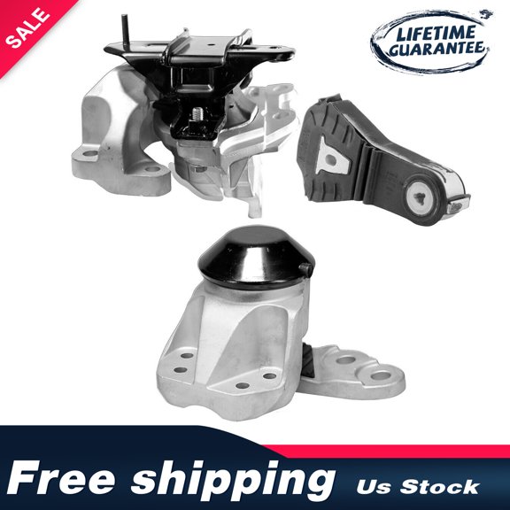 3Pcs Engine Mounts & Hydraulic Transmission Mount Fits for Ford Explorer; 3.5L 16-19
