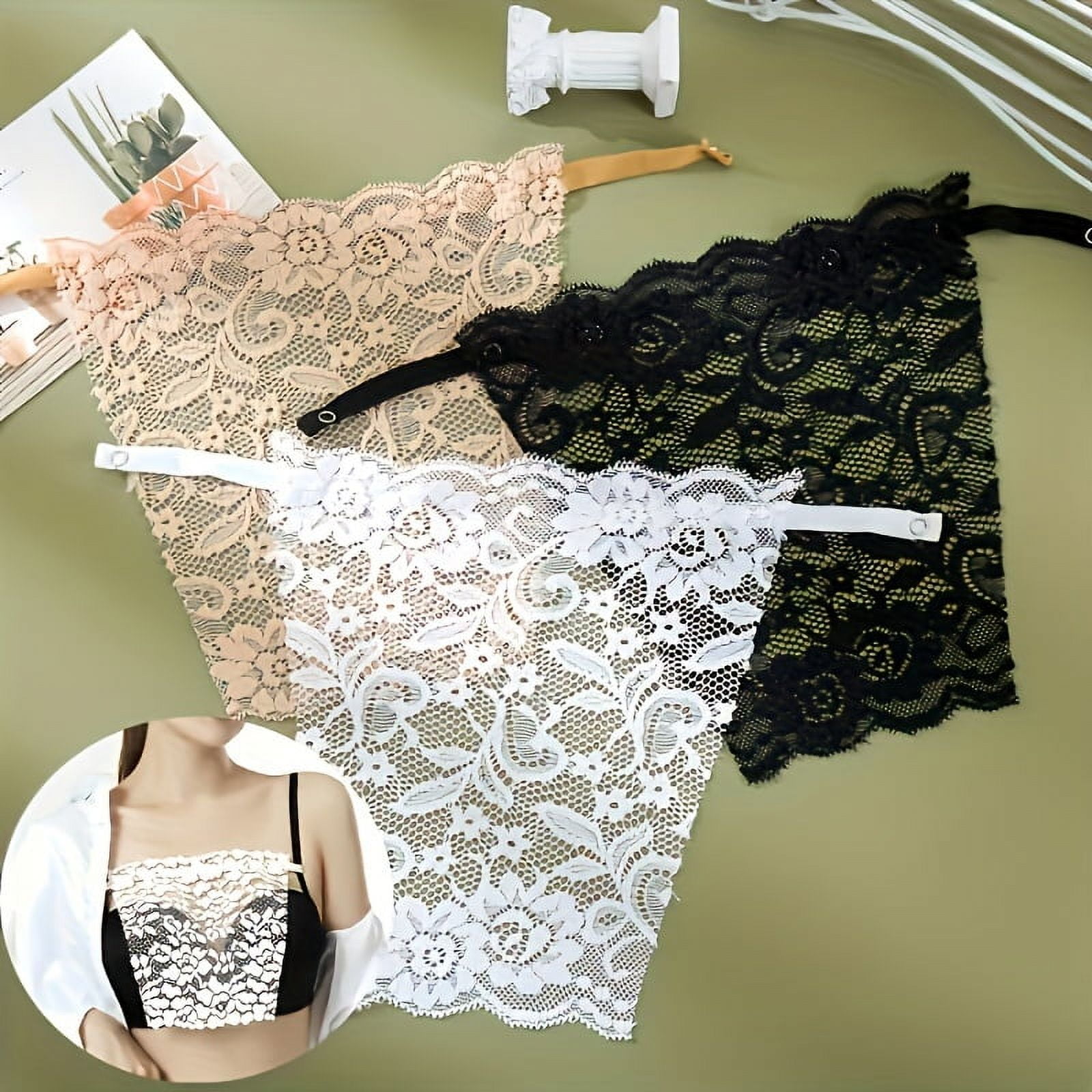 3Pcs Exquisite Floral Bra Inserts - Enjoy Ultra-Stylish, Exceptionally Comfortable, and Effective Anti-Glare Protection with High-Quality Woven Lace Shield Pads