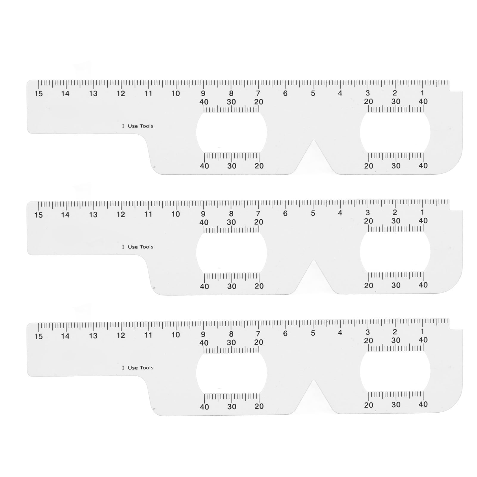3Pcs Eye Measurement Ruler Distance Pupil PD Measuring Gauge 2 in 1