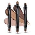 thumbnail image 1 of 3Pcs Eyeshadow Stick Set, Matte And Shimmer Creamy Eyeshadow Pencil, Brown Gold Nude Shadow Stick Set, Waterproof Long Lasting Smoky Eye Makeup, 1 of 5