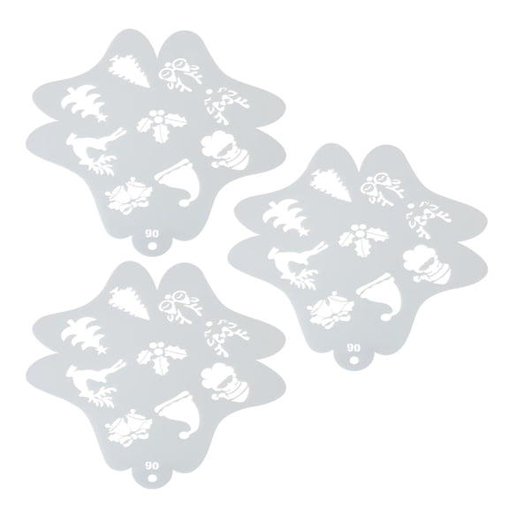 3Pcs Face Paint Stencils Hollow Face Body Painting Templates Tracing for Kids Christmas Body Art 9.05 inches / 23 cm