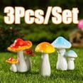 thumbnail image 1 of 3Pcs Fairy Garden Miniatures Decoration Mushroom Resin DIY Garden Ornament Micro Landscape Mini Dollhouse, 1 of 7