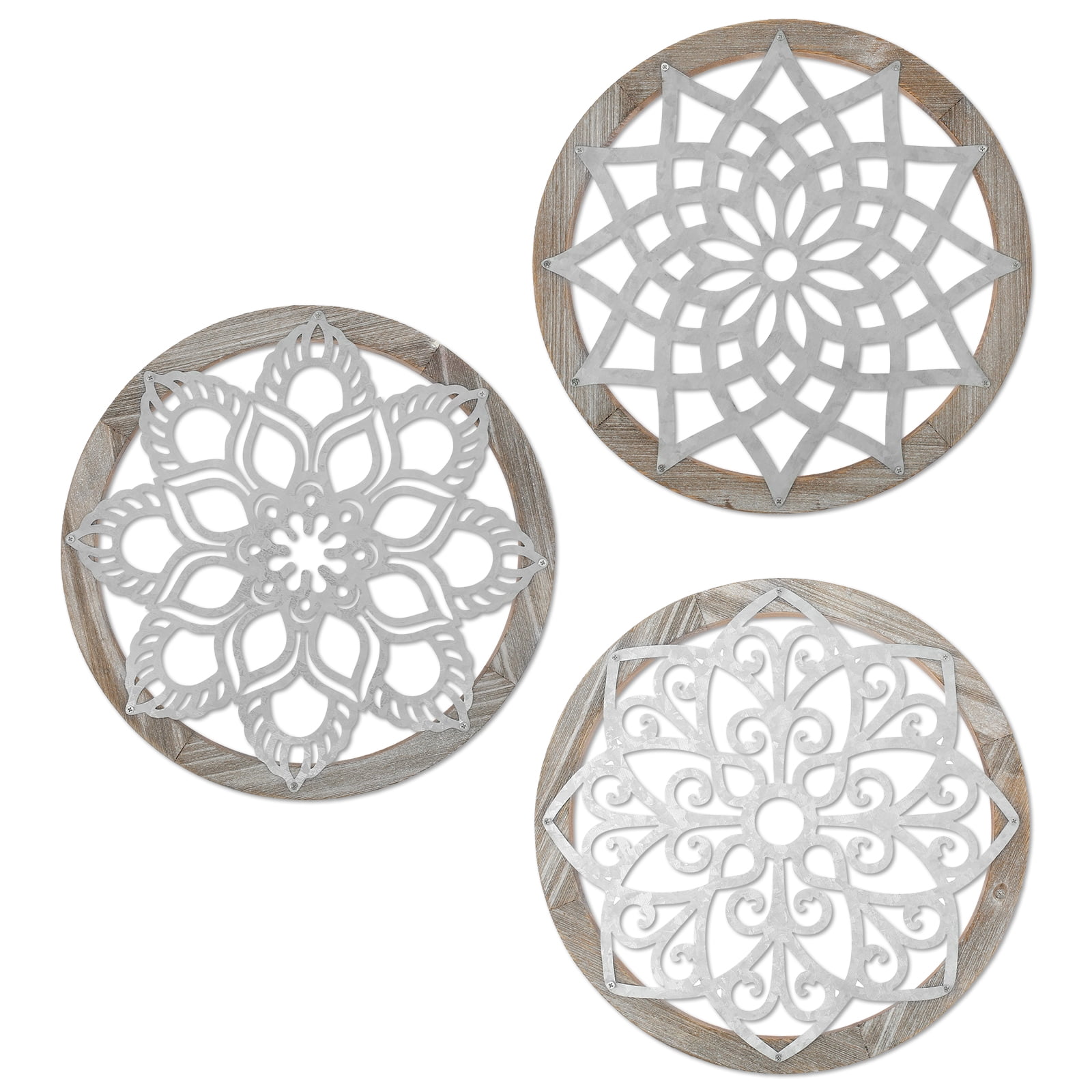 3Pcs Farmhouse Metal Wall Decor 12 inch Metal Farmhouse Wall Art with