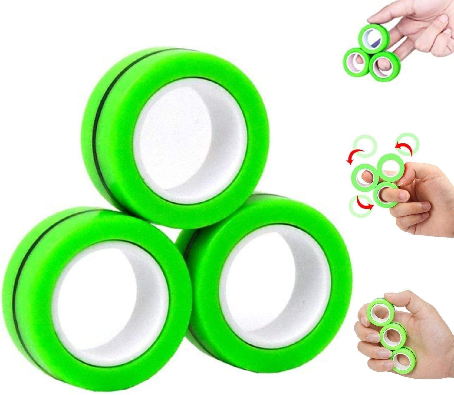Fingears Magnetic Rings Fidget Toy, HAMMA Stress Anxiety Relief Fidget  Spinner Rings 3PCS Green price in Saudi Arabia | Amazon Saudi Arabia |  kanbkam