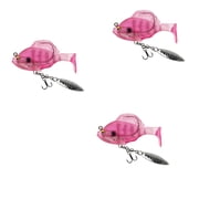 best weedless lure for trout 3pcs Topwater Bass Lures, Saltwater Fishing Kit, Propeller Hard Fishing Bait, Top water Pike Perch Musky Crappie Lures, Crankbait with Floating Rotating Tail Tractor (AH8515N- 3.35