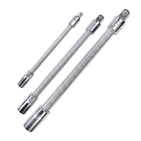 3Pcs Flexible Socket Extension Ratchets Extension Set Flexible Extension Bar Set Flexible Drill Bit Extension Rod Set