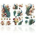 thumbnail image 1 of 3Pcs Flower Peacock Furniture Transfer 6x12inch Butterfly Vase Rub on Transfer Self-Adhesive Wall Art Decals for Bedroom Living Room Desk Table Decoration, 1 of 7
