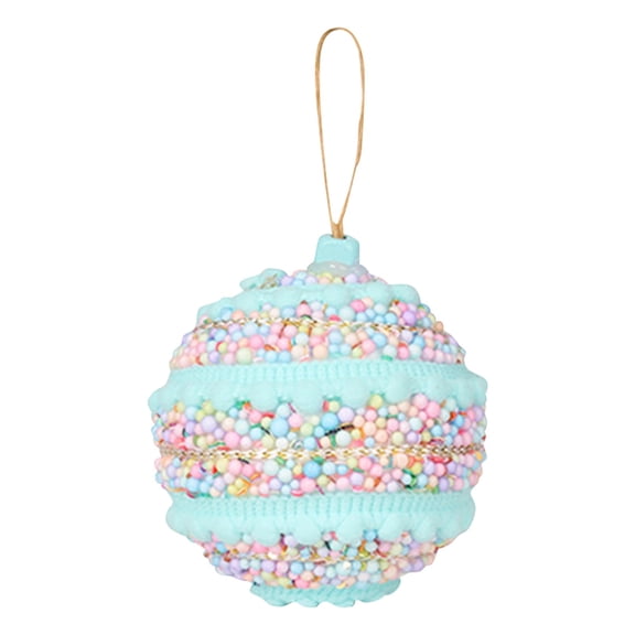 3Pcs Foam Christmas Tree Ornaments - 2"x3" Macaron-Colored Glitter Baubles, Lightweight & Unbreakable Xmas Decorations for Home, Office & Holiday Parties