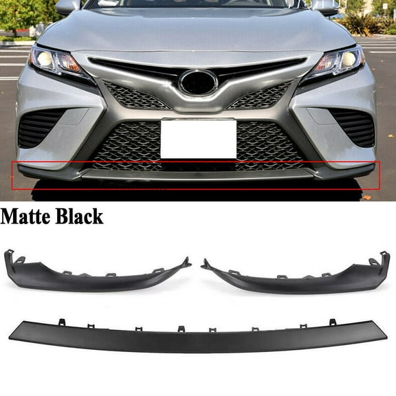 3Pcs For Toyota Camry SE XSE 2018-2020 Front Bumper Lower Grille Trim Molding ABS Plastic