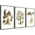 thumbnail image 1 of 3Pcs Forest Animals Nursery Canvas Wall Art Whimsical Jungle Animal Wall Decor Pictures Baby Animal Kids Posters Prints for Classroom Child Bedroom Decoration(only canvas), 1 of 6