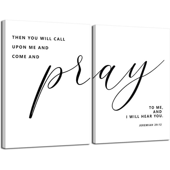 3Pcs Framed Bible Verse Wall Art, Christian Floral Scripture Posters Canvas Paintings Prints Wall Decor Pictures for Bedroom Living Room Home Decoration, Ready to hang