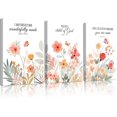 thumbnail image 1 of 3Pcs Framed Christian Nursery Canvas Wall Art Pictures Bible Verse Floral Posters Prints Boho Wildflower Painting Vintage Flower Scripture Wall Decor for Girls Room Living Room Bedroom, 1 of 6