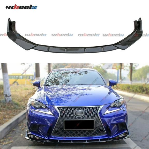 3Pcs Front Bumper Lip Compatible with 2014-2016 Lexus IS350 IS500 F-Sport, JDM Air Dam Lower Chin Splitter Protection Body Kit (Carbon Fiber Pattern)