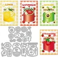 thumbnail image 1 of 3Pcs Fruit Labels Cutting Dies Lemon Watermelon Strawberry Metal Die Cut Fruit Shapes Carbon Steel Embossing Template for Card Making Paper Scrapbooking Photo Album Decorative, 1 of 9