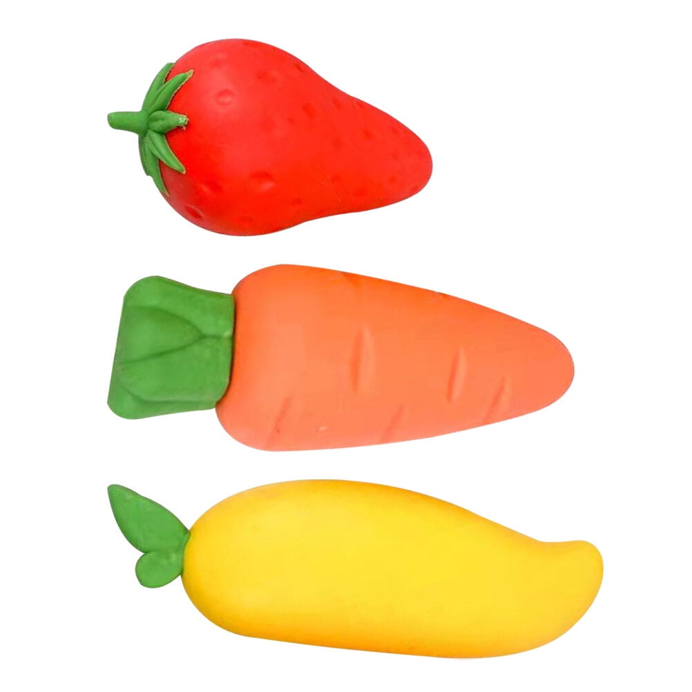 3Pcs Fruit Shaped Erasers Creative Kawaii Erasers for Eraser Kids 3D