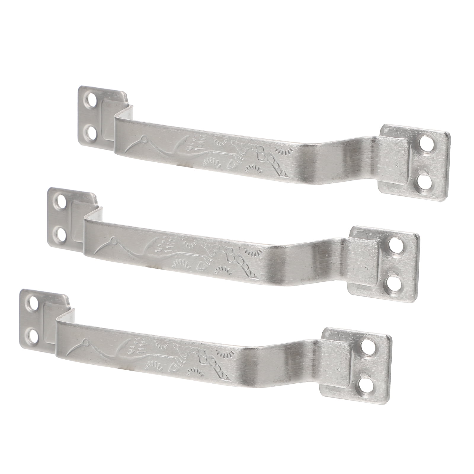 3Pcs Furniture Drawer Handle Wardrobe Grips Cupboard Door Knobs (Silver