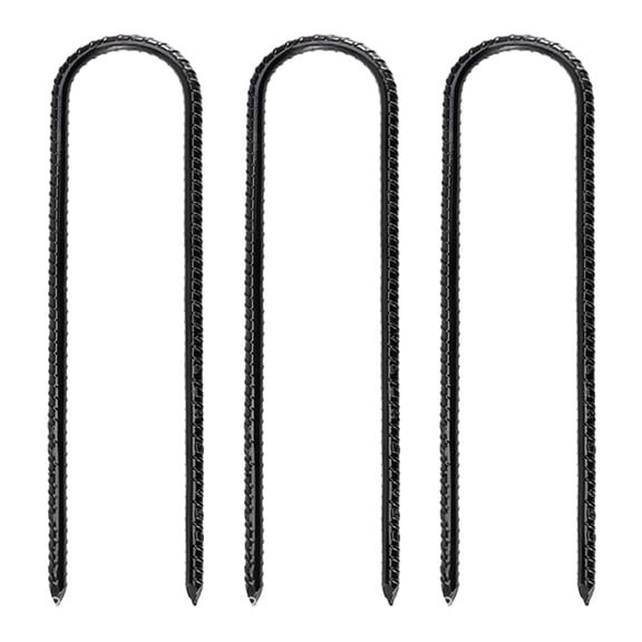 3Pcs Galvanised Steel Ground Anchors Stakes L/Ushape Trampolines Rebars Stakes