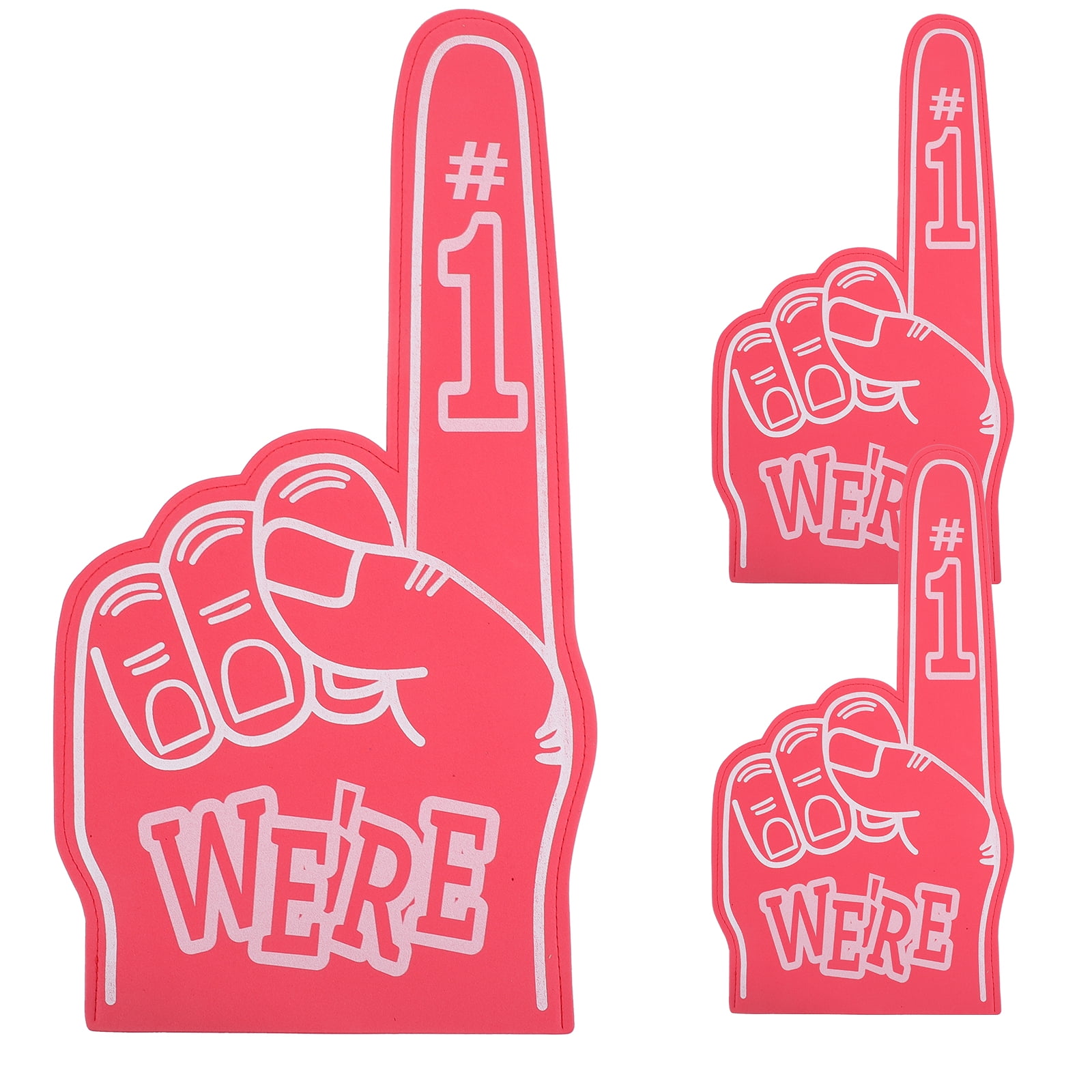 3Pcs Giant Foam Finger Cheerleading Foam Hand Vibrant Foam Hand Prop