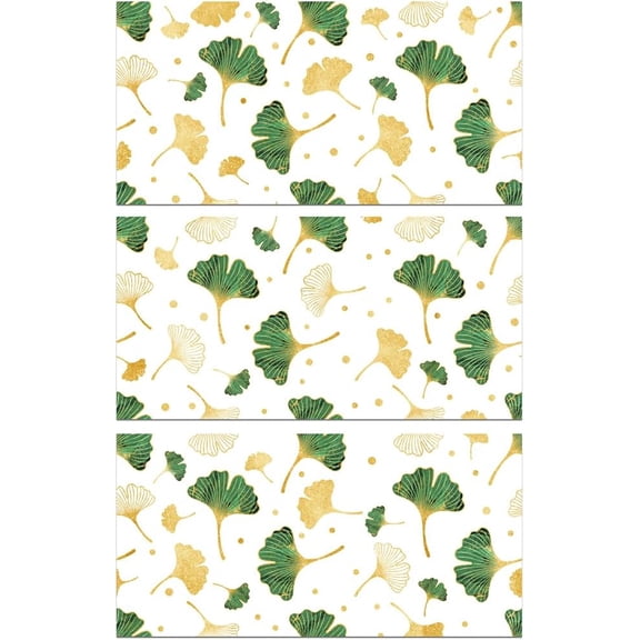 3Pcs Ginkgo Leaves Theme Decor Transfers 6x12inch Furniture Transfer Stickers Rub on Transfer Stickers Wall Art Decals for Bedroom Living Room Desk Table Decoration 1set