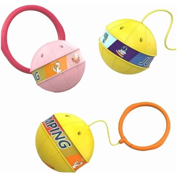 3Pcs Glowing Bouncing Ball - Luminous Foot Ring Jumping Ball, Sports Swing Ball, Ankle Skipping 𝐓𝐨𝐲 with Bouncy Ball, Balance Sports 𝐓𝐨𝐲 for 𝐊𝐢𝐝𝐬 Adults Training