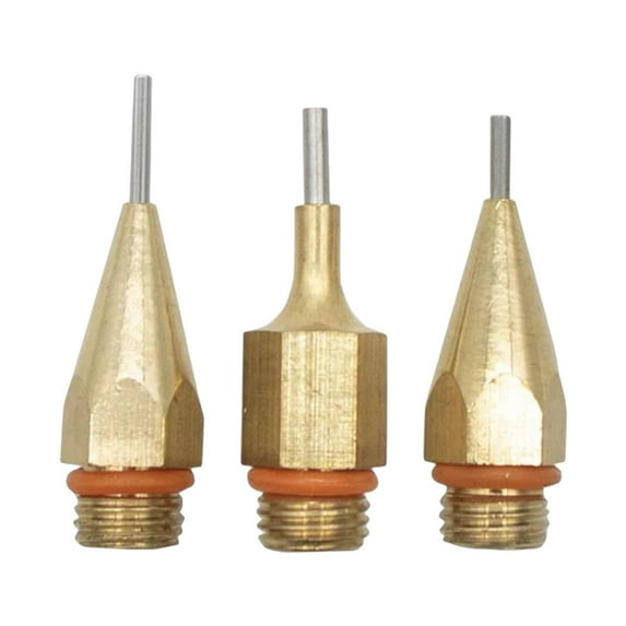 3Pcs Glue Tool Nozzle 7/16Inches Thread Replaceable Accessories Melting Glue Tool Use Small Stainless Steel for Doors Kitchen