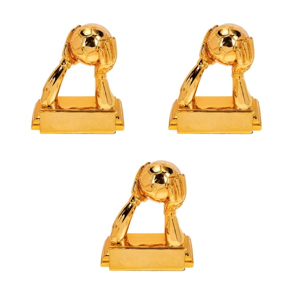 3Pcs Goalkeeper Trophy Soccer: Goalkeeper Award Trophies Football Trophy Cups Gloves Model Soccer Match Trophy