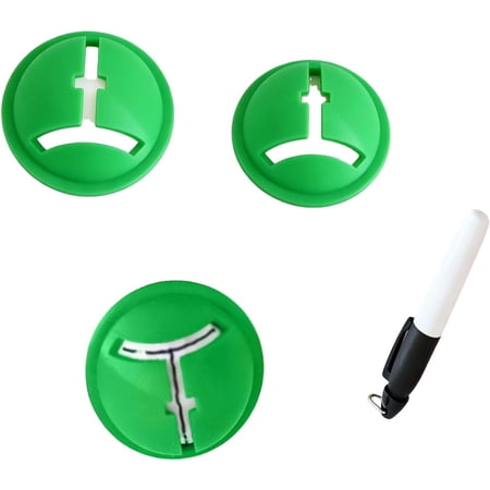 Golf Ball Line Marker Tool with Alignment Marker Pen for Consistent Impact Position Putter Face Accuracy and Precision Swing Alignment on Course