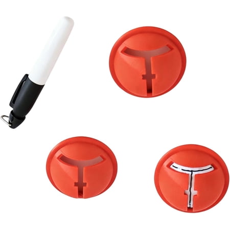 Golf Ball Line Marker Tool with Alignment Marker Pen for Consistent Impact Position Putter Face Accuracy and Precision Swing Alignment on Course