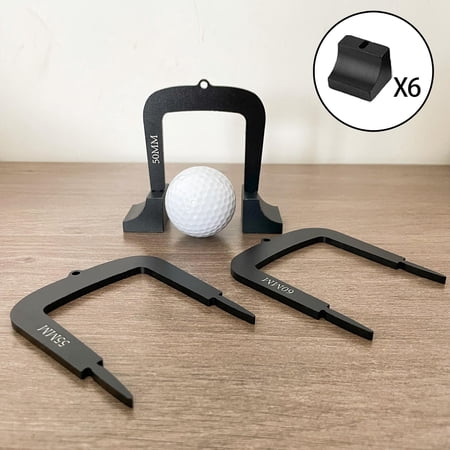 3Pcs Golf Putting Gates Putt Gates Metal Lightweight Goal Gate Putter Gates Golf Accessories Precision Practice Supplies for Indoor Outdoor 6 Bases