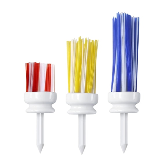 3Pcs Golf Tees Set, Specialized Brush Limit Tees and Flowering Golf Tees, High Performance Training Equipment Accessories for Golfers, Multicolor