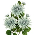thumbnail image 1 of Briful 3Pcs Artificial Dahlia Flowers 29.5" Fake Silk Flower Long Stem Floral Arrangements Bouquets Faux Dahlias Flowers DIY Wedding Party Centerpieces Home Decor Grey Blue, 1 of 6