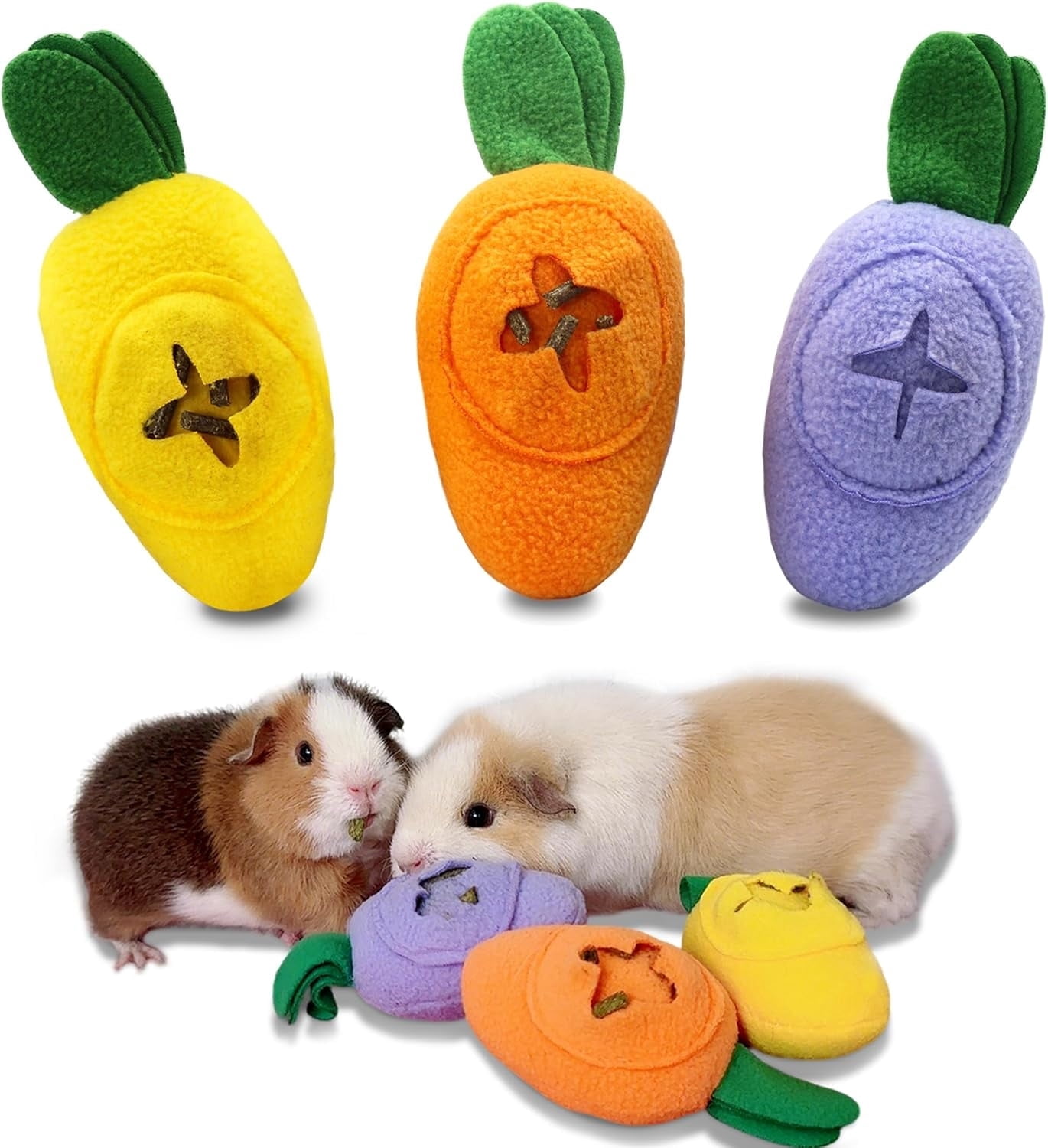 3-Piece Guinea Pig Foraging Toy Set: Boredom-Relieving Puzzle Toys ...