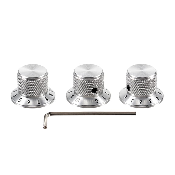 3Pcs Guitar Knob Round Volumes Tone Control Knobs Replacement Speed Control Knobs for Electric Bass Guitar Accessories