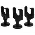 3Pcs Guitar Wall Hooks Plastic Black Universal Mounting Brackets Stands for Ukulele Bass