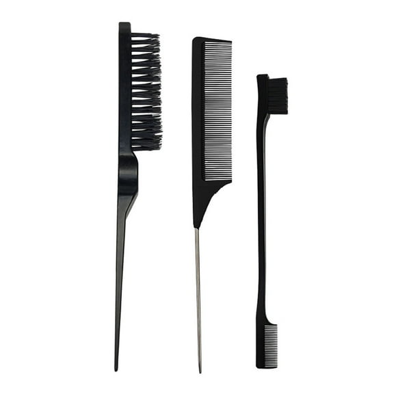 3Pcs Hair Styling Combs Set Teasing Hair Brushes Rat Tail Comb Edge Tool for Women