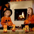 thumbnail image 1 of 3Pcs Halloween Flameless Candles Battery Powered LED Candles Lamp with Timer Setting Paraffin Halloween Pillar Candles with Witch Bat Castle Pattern, 1 of 9