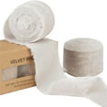 thumbnail image 1 of 3Pcs Hand Torn Velvet Ribbon Wedding Oath Card Handheld Flower Gift Packaging Festival Belt,Suitable For Christmas Tree Home Decoration Wreath Craft Jewelry Gift Packaging, 1 of 3