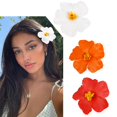 thumbnail image 1 of 3Pcs Hawaiian Flower Hair Clips for Women Plumeria Hibiscus Hair Clip 3.5 Inch Artificial Flower Clips for Vacation Party Beach Accessories, 1 of 5