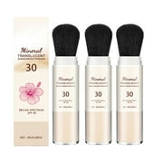 3Pcs Hawaiian Tropic Mineral Powder Sunscreen Brush SPF 30